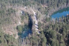 Pogled po ujmi iz helikopterja